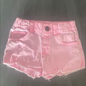 Pink Kids Denim Shorts